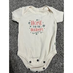 Finn + Emma Home For The Holidays Longsleeve Onesie size 0-3 months